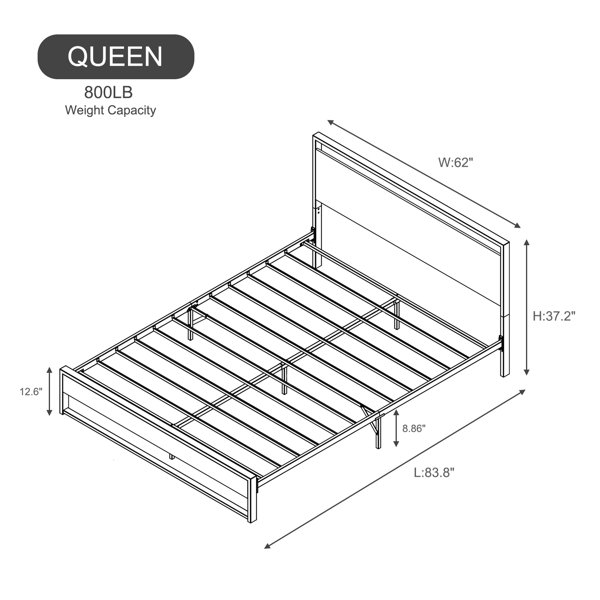 Trent Austin Design® Danise Low Profile Metal Frame Platform Bed with